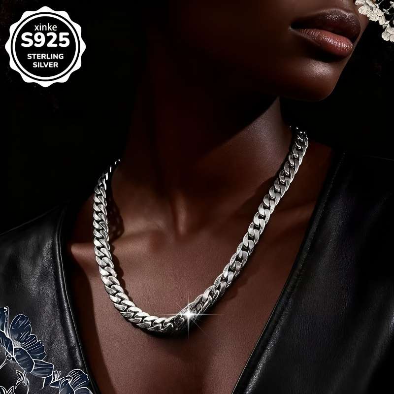 Modern Rhinestone Sterling Silver Embossed Chain Trendy Silver Beach Vacation