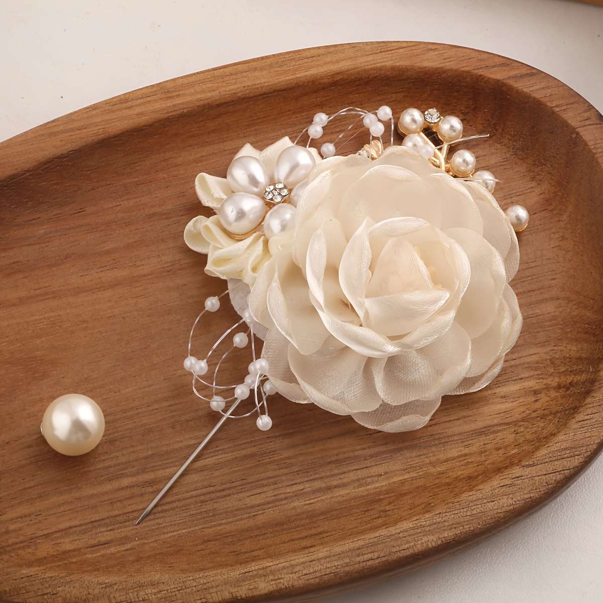 Wedding Supplies Color 4Pcs Cream Colored Chest Flowers