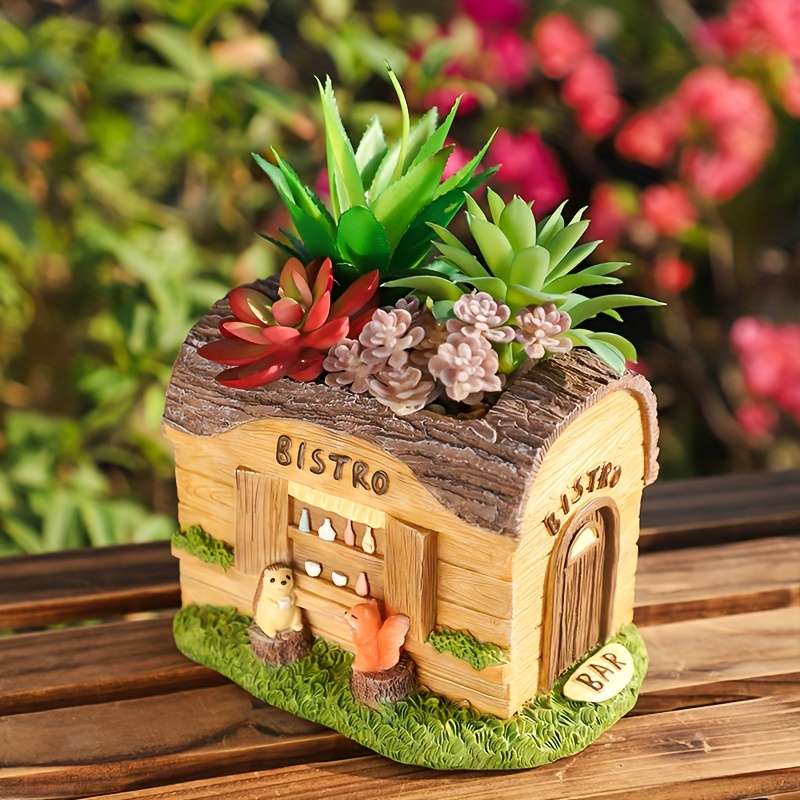 Village Resin R7C0Y1 Shaped Hole Mounting Planter Drainage Type Type Includes