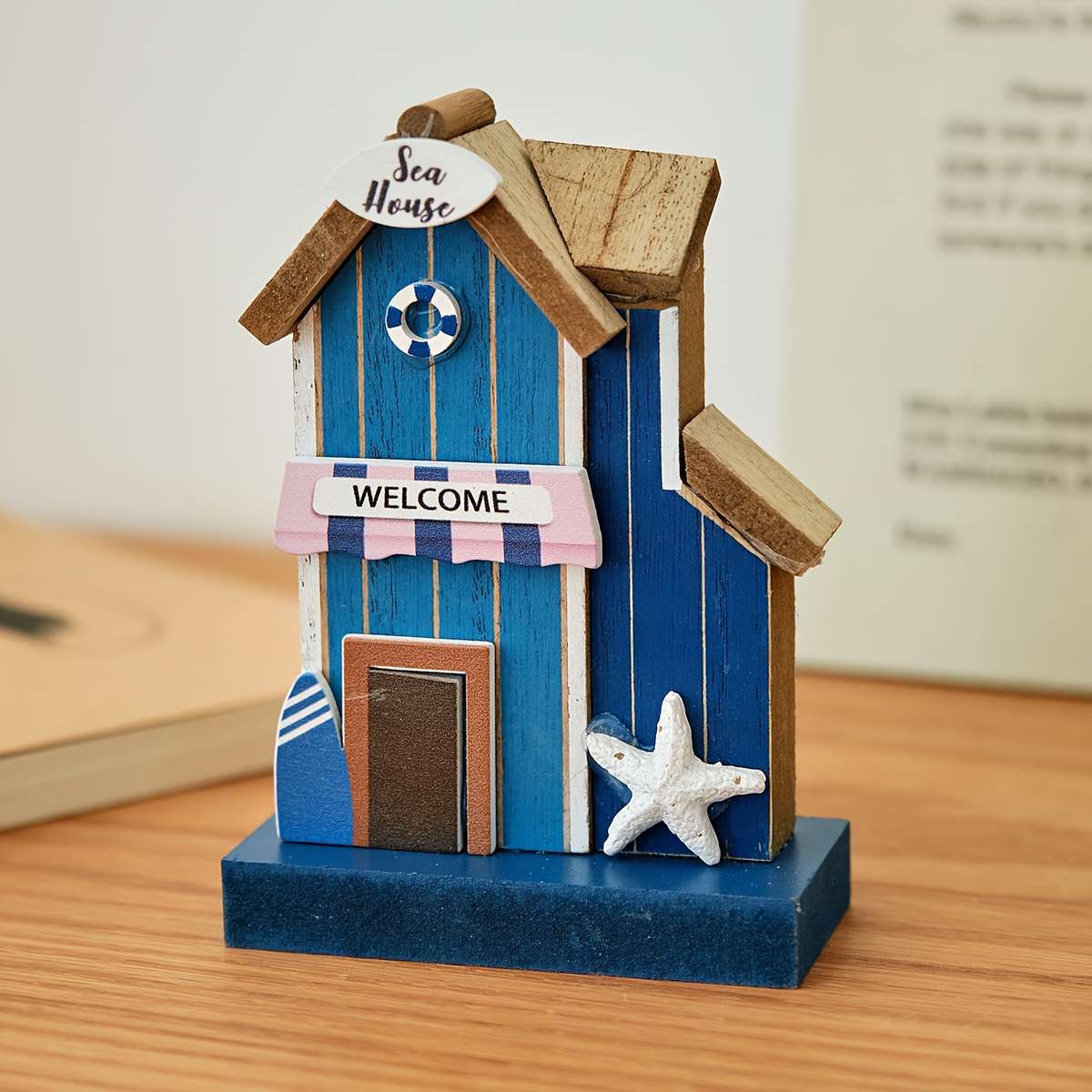 Building Toy Architectural Model Toy Set Color 1Pc Blue House Ornament