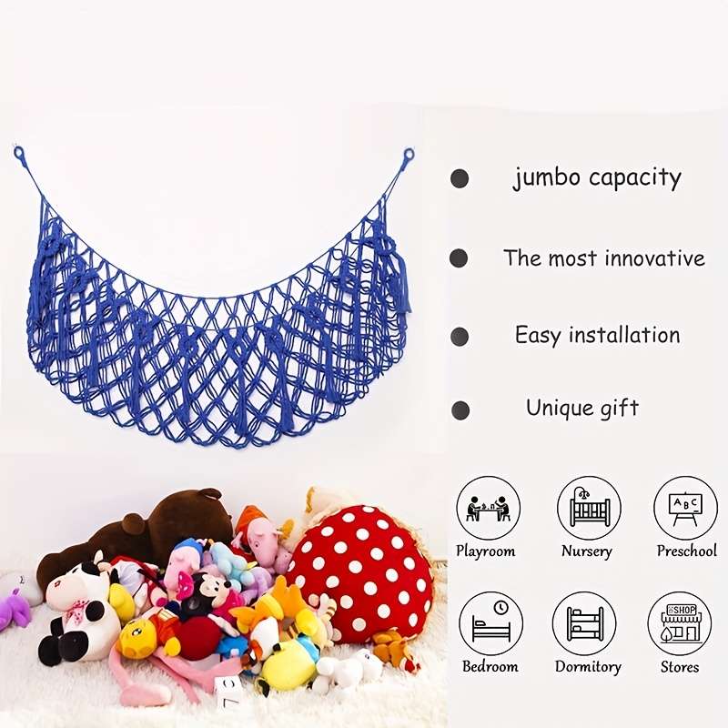 Large Capacity Plush Toy Storage Organizer Durable