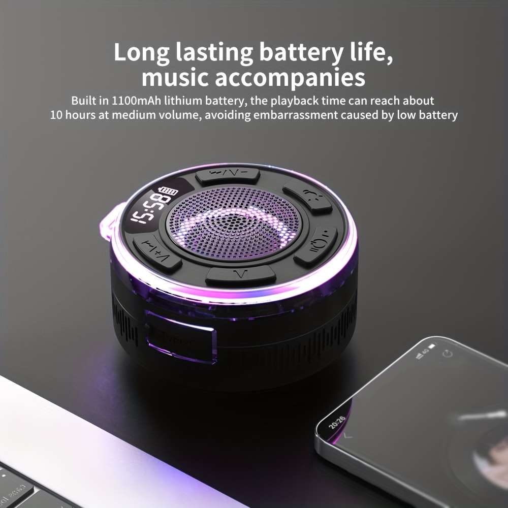 Smart Featuring Crystal Sound [Ipx7] Portable Wireless Speaker For Karaoke