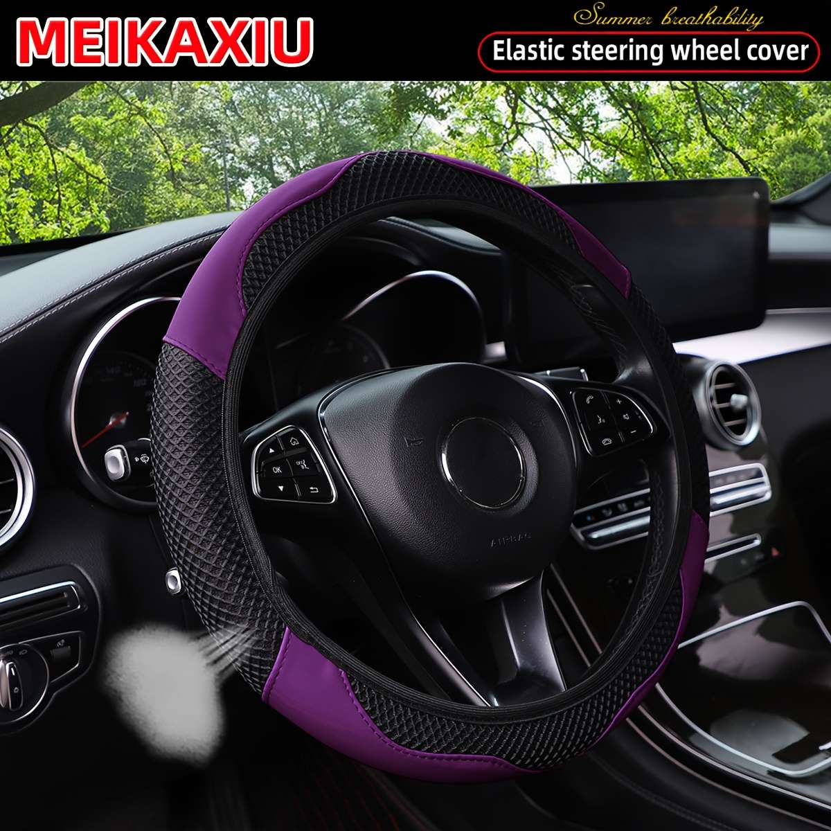 Car Steering Wheel Cover Purple