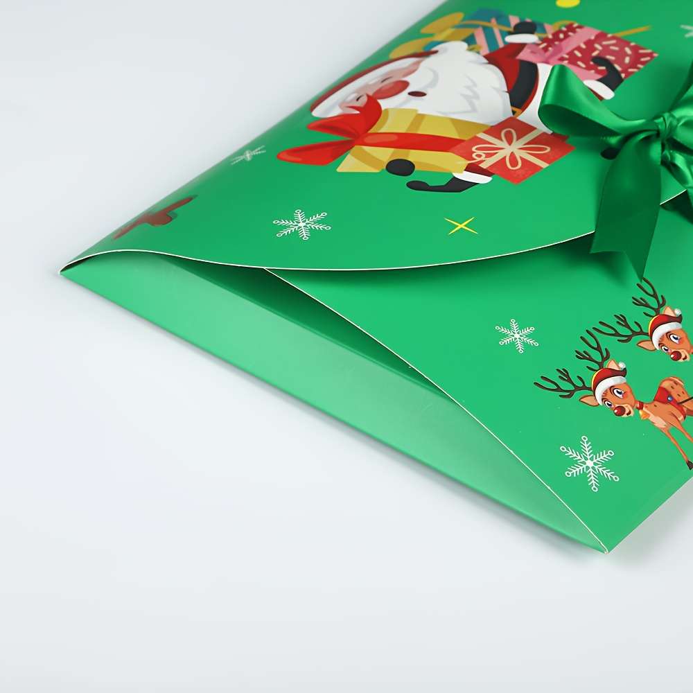 Christmas Gift Boxes Color Green -4Pcs