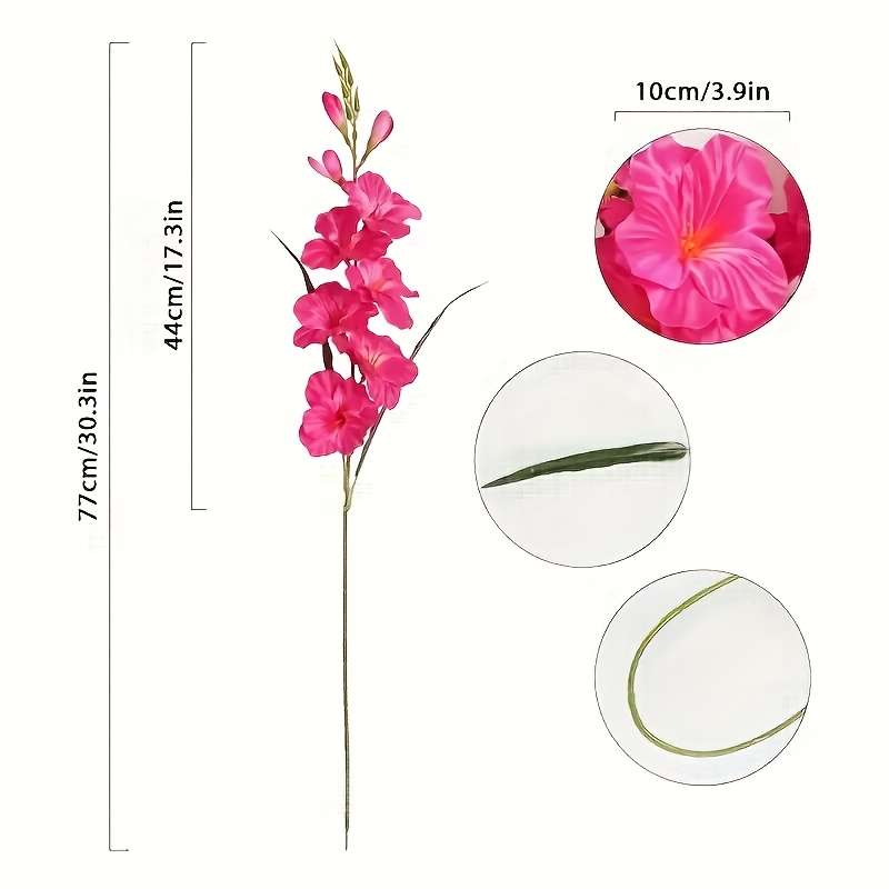 Simulated Flower Style 30 Flowers  3 Pieces