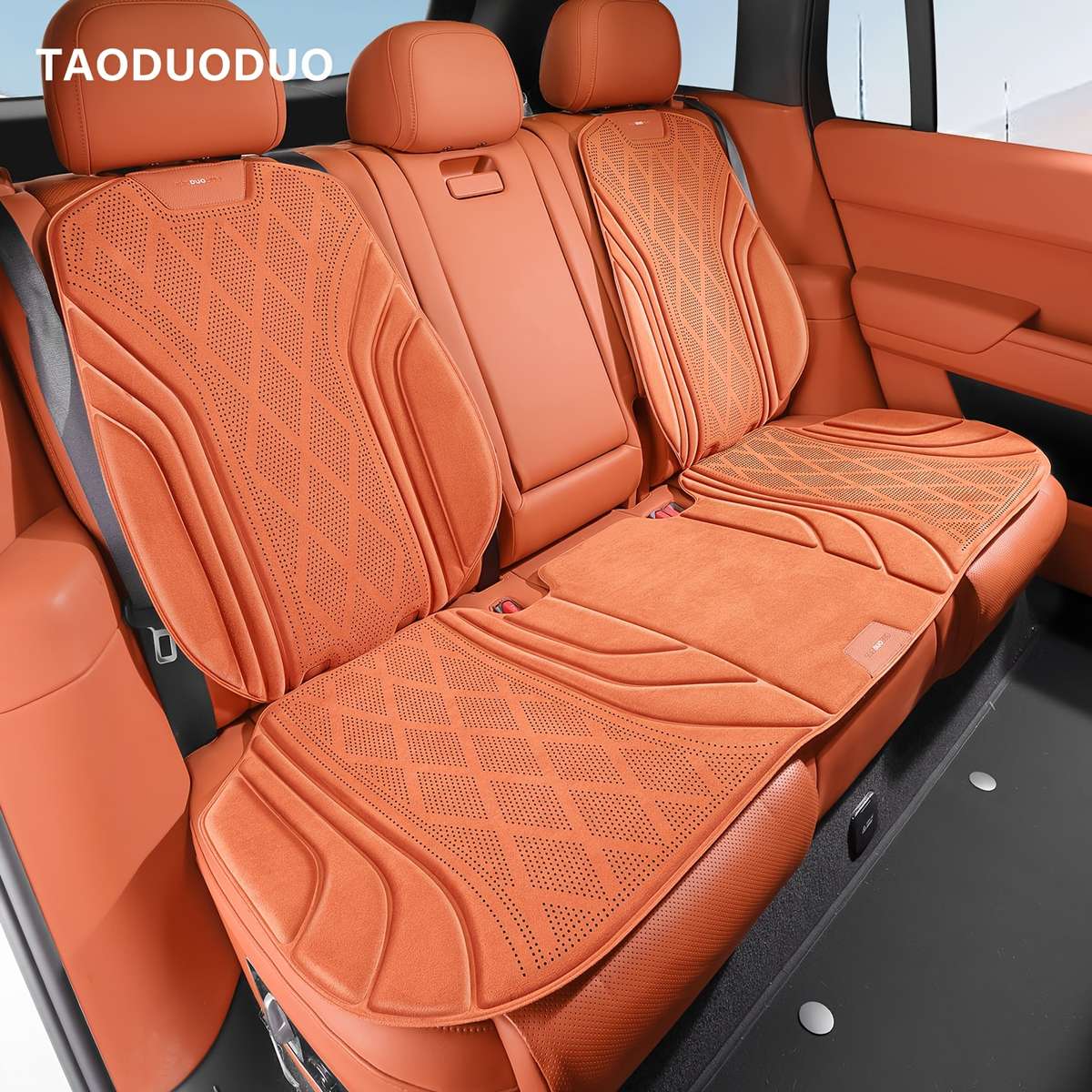 Car Seat Cushion Orange Items Single Seat 2Pcs