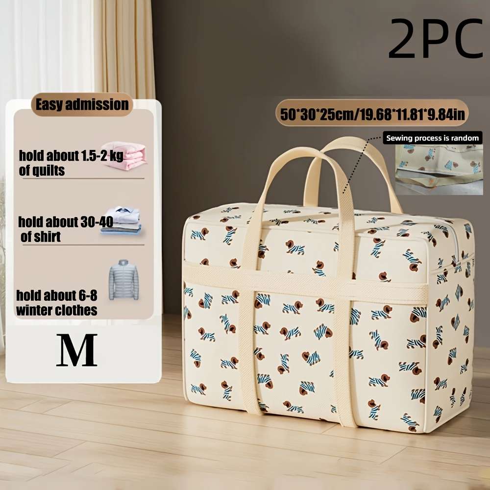 2Pcs Extra Large Foldable Storage Totes Moving 2Pcs Size L