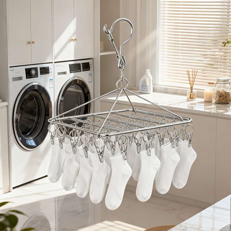 Clothes Rack 30 Clips Quantity 2Pcs