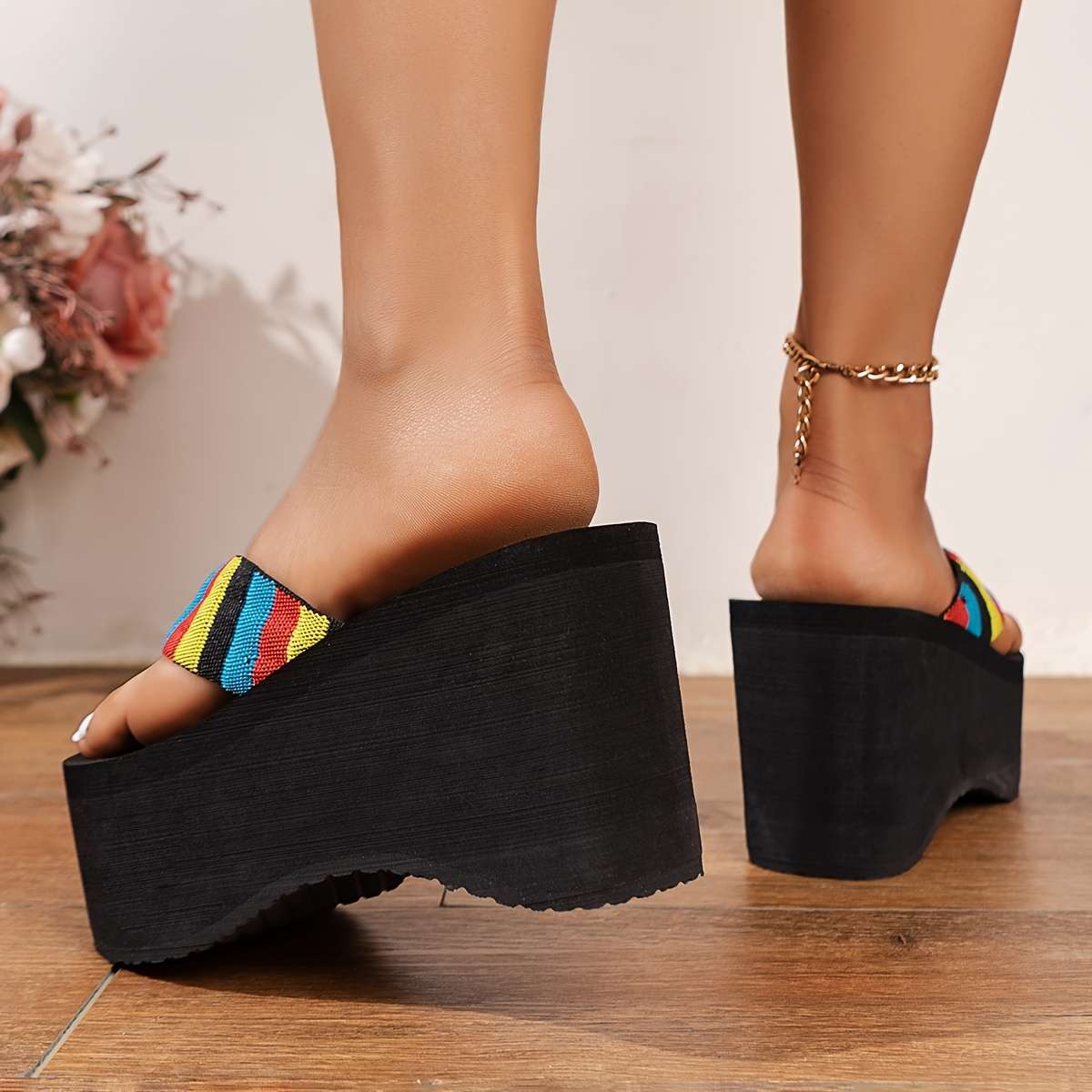 Ladies Summer Flip Flops Black Uk 4