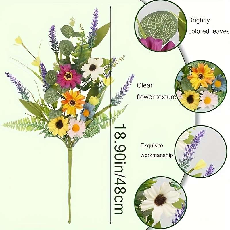 Simulated Flower Color 2 Pcs Twigs