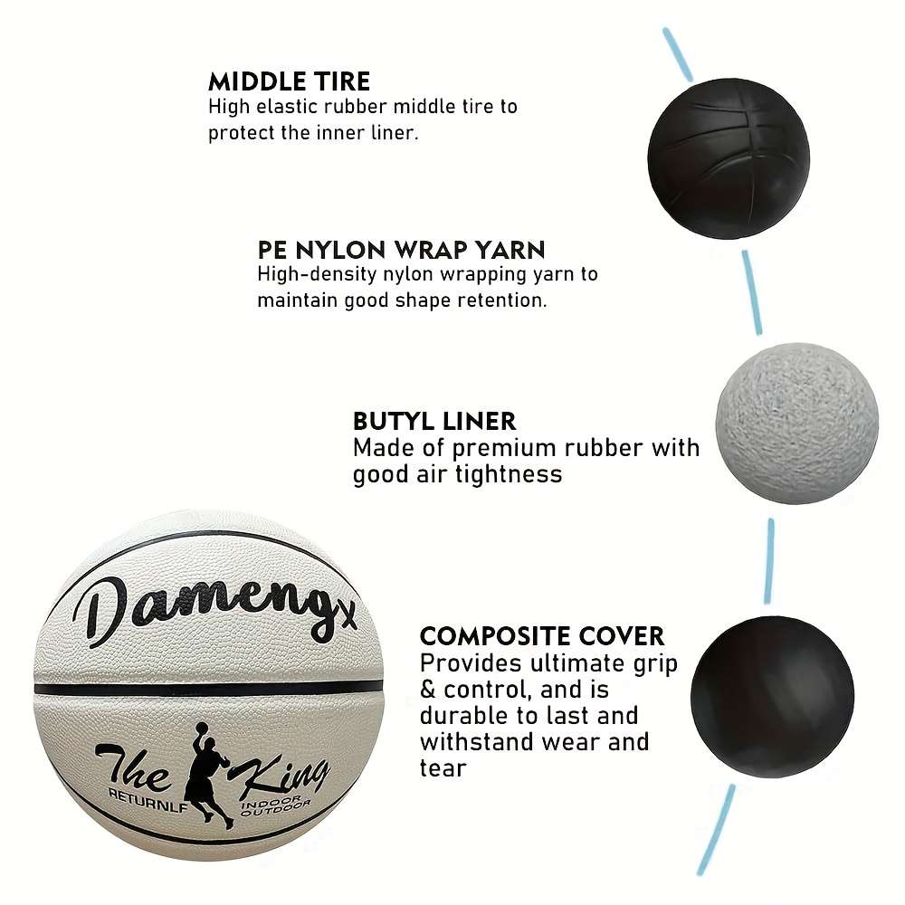 Basketball Color White Ball Blue Luminous Modelno 5
