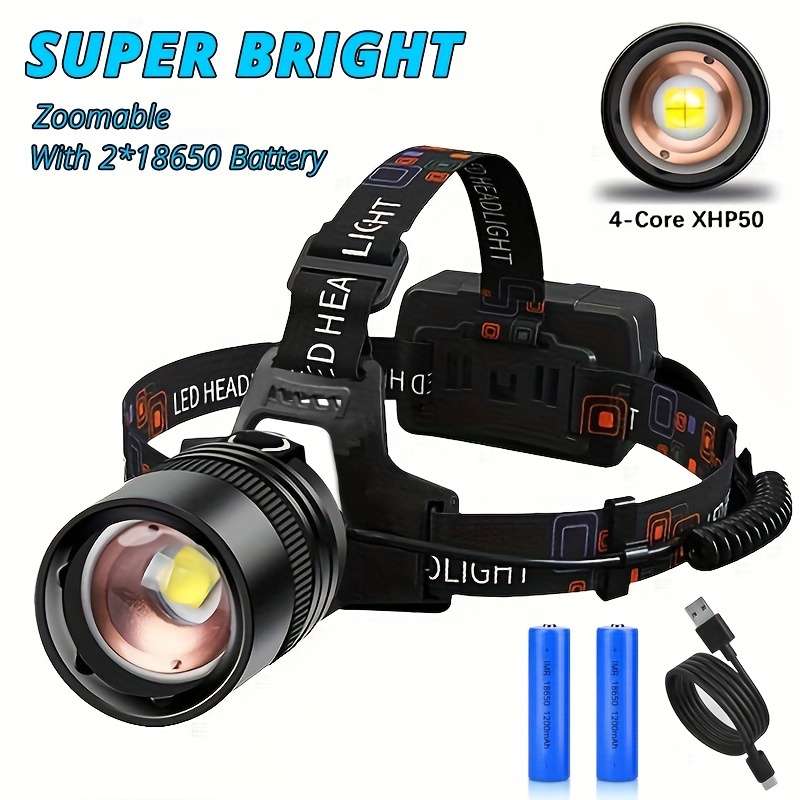Headlamp Items With 2*18650 Battery