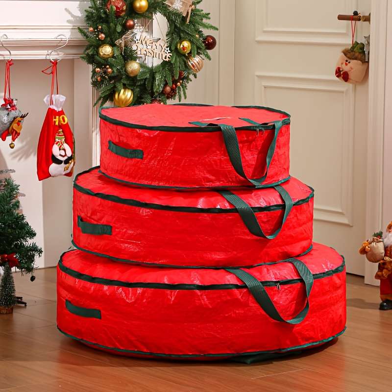 Premium Christmas Garland Storage Holiday Decorative Zipper Mobile Handbag For