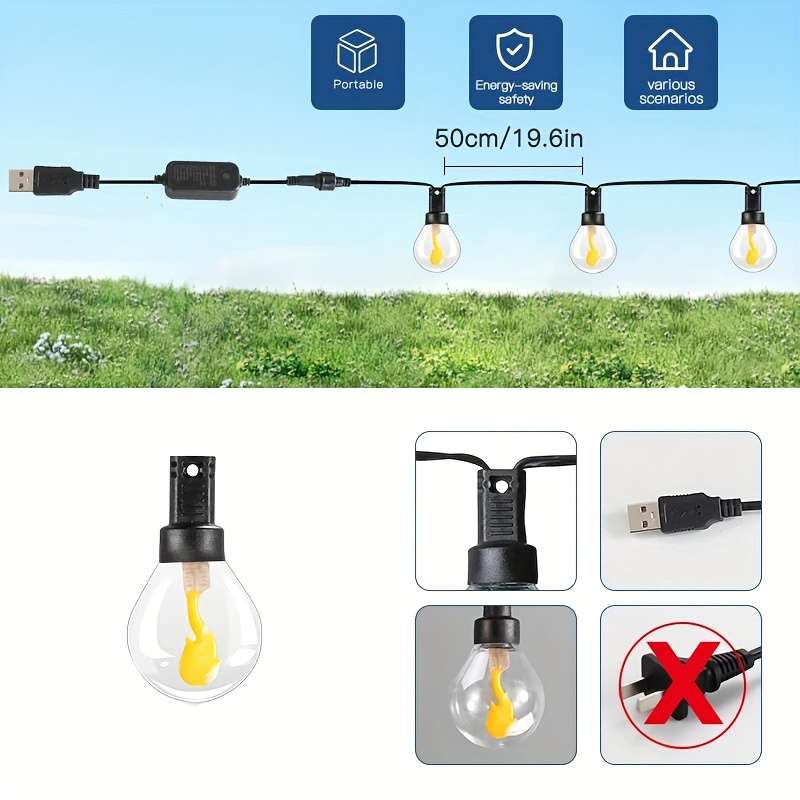 String Lights Model Usb Size5M 10 Heads