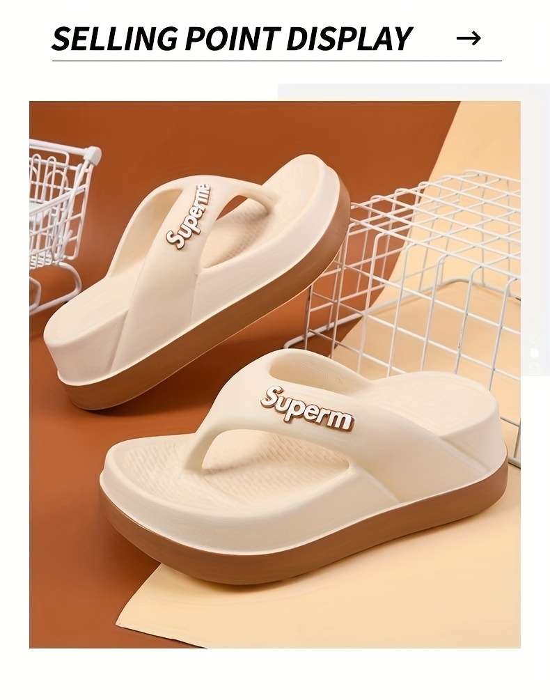 Ladies Summer Flip Flops Black Uk 4.5-5