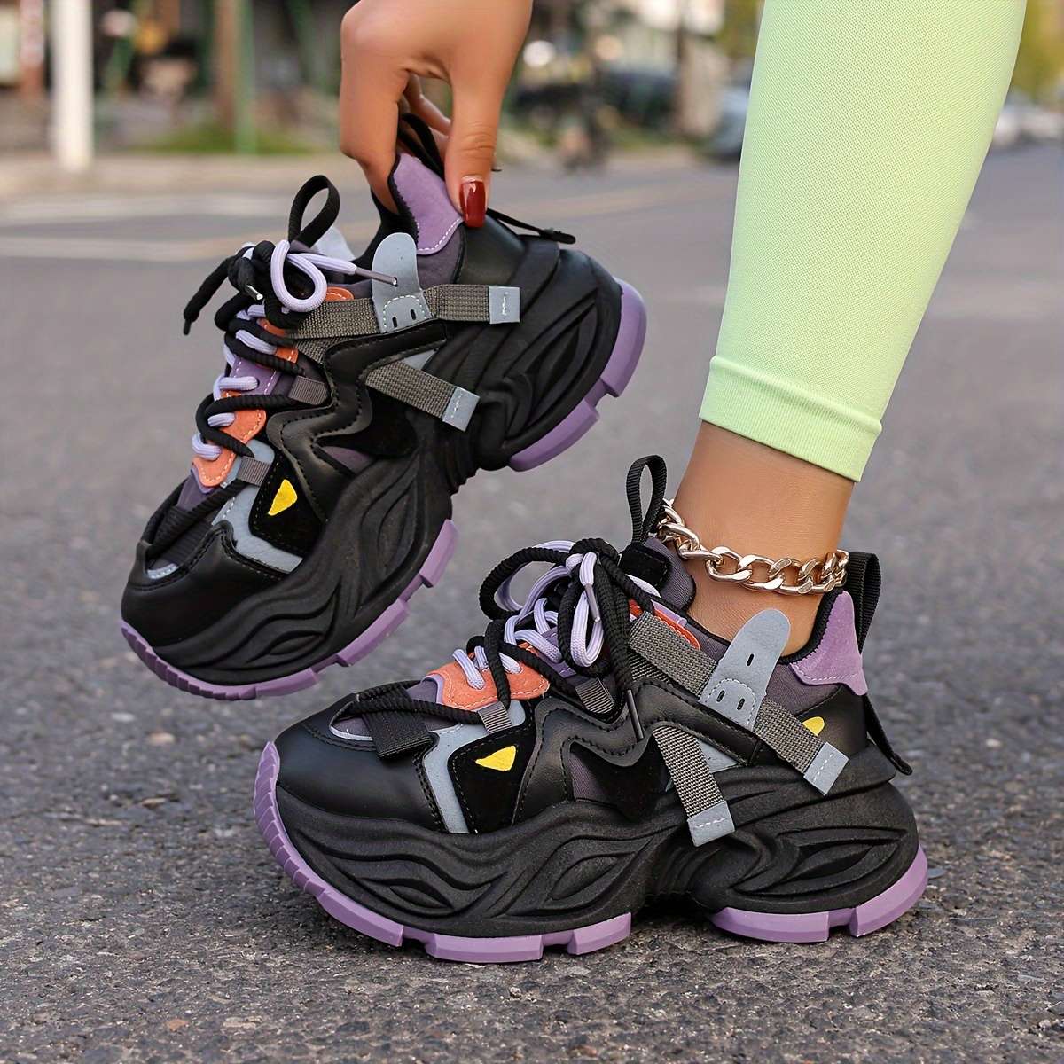 Women S Sneakers Color Green Sizeuk 2.5