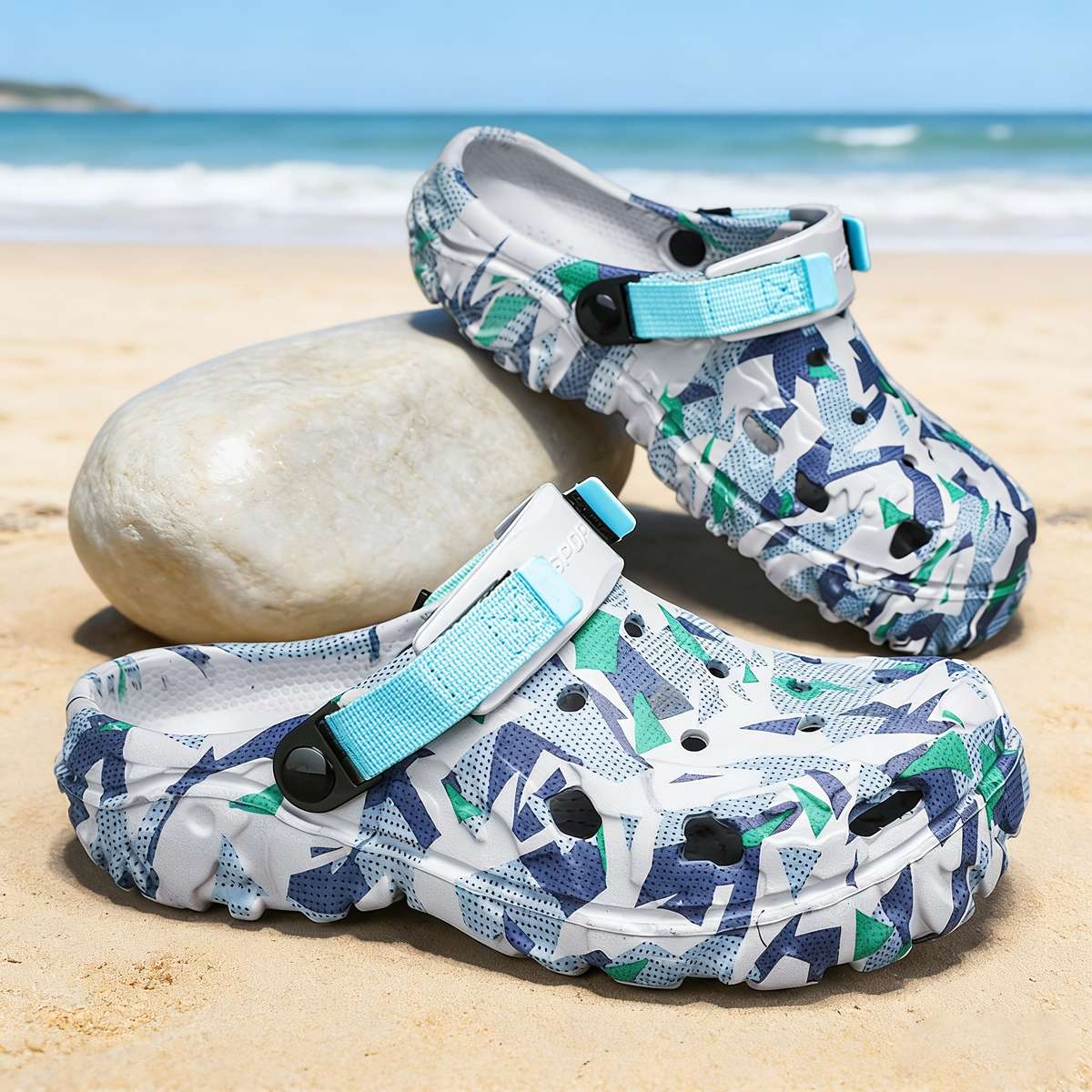 Sandals Color Grey Blue Size Uk 9