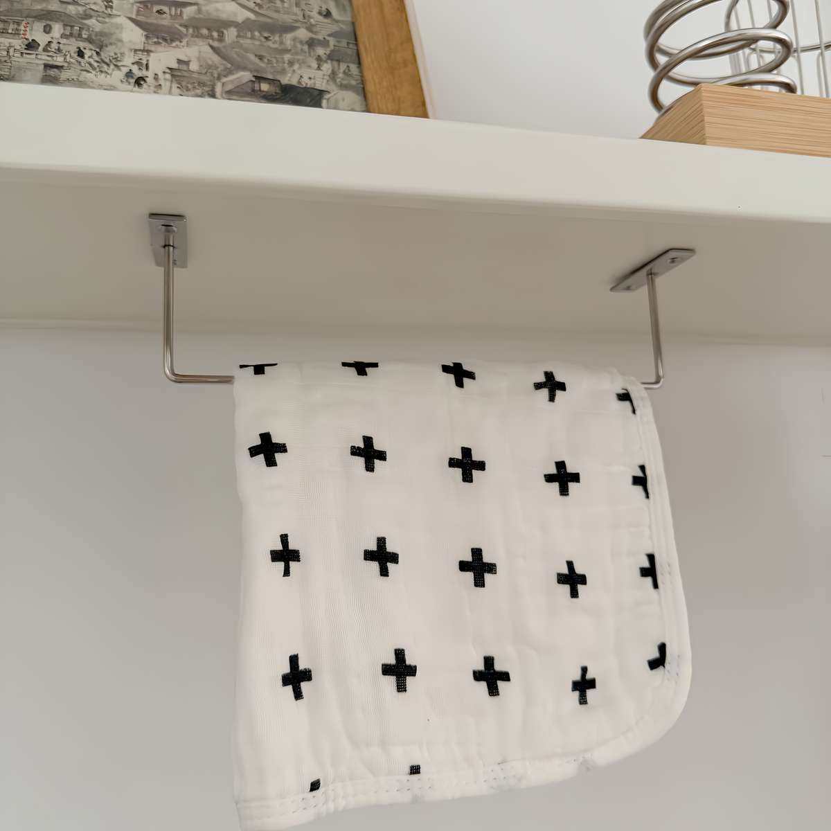 Bathroom Storage Rack Model Metal Hanger  4 Screws