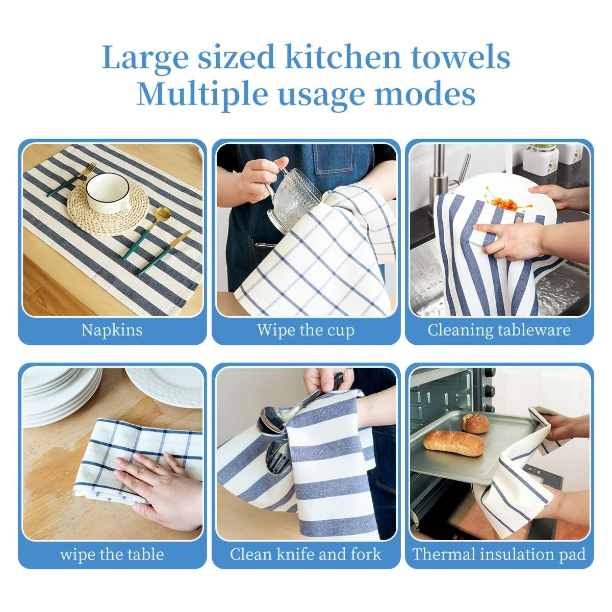 Rag Items Blue Series 3Pcs Mixed