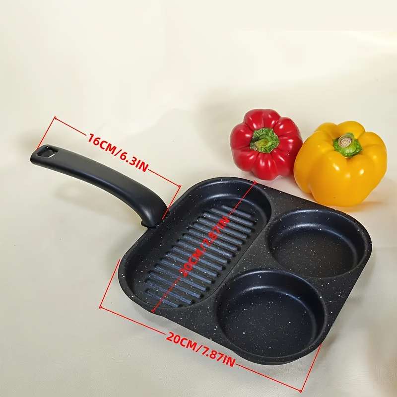 Frying Pan Model White Frying Pan  Wood Grain Handle