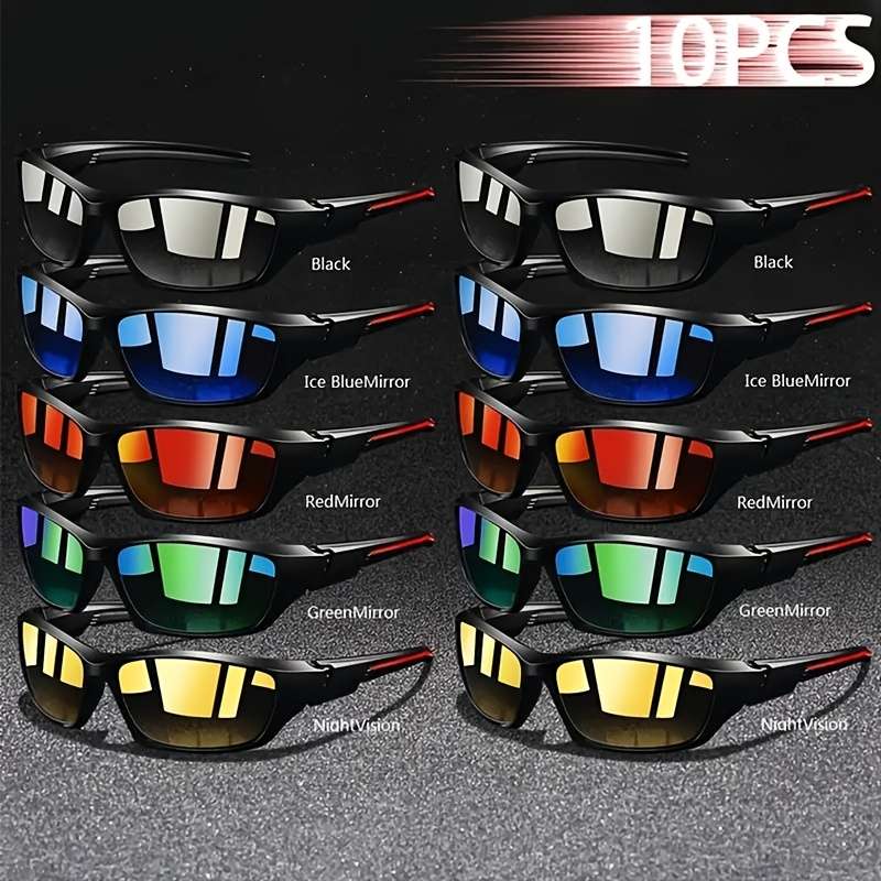 Glasses Color 2*Black2*Red2*Blue2*Green2*Night Vision