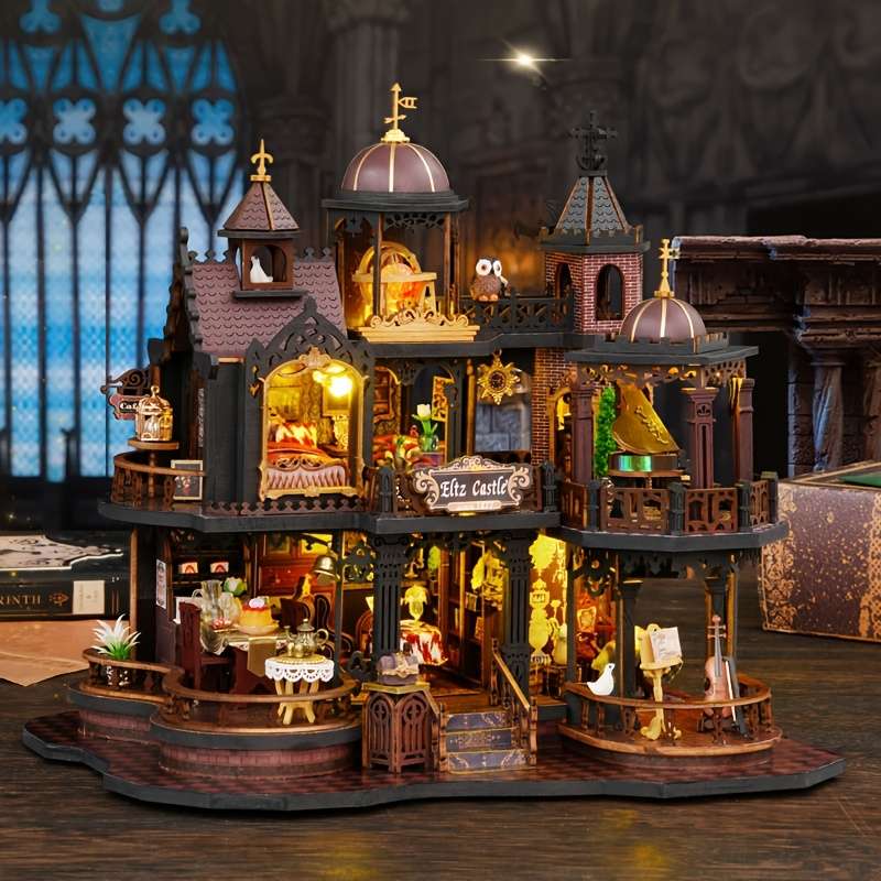3D Building Model Puzzle Set Style Edinsburgh
