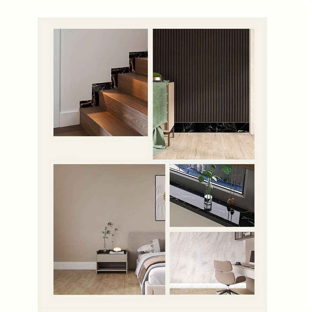Skirting Board Gray Base Stone Pattern Size 4.72In*23.62In12Cm*60Cm