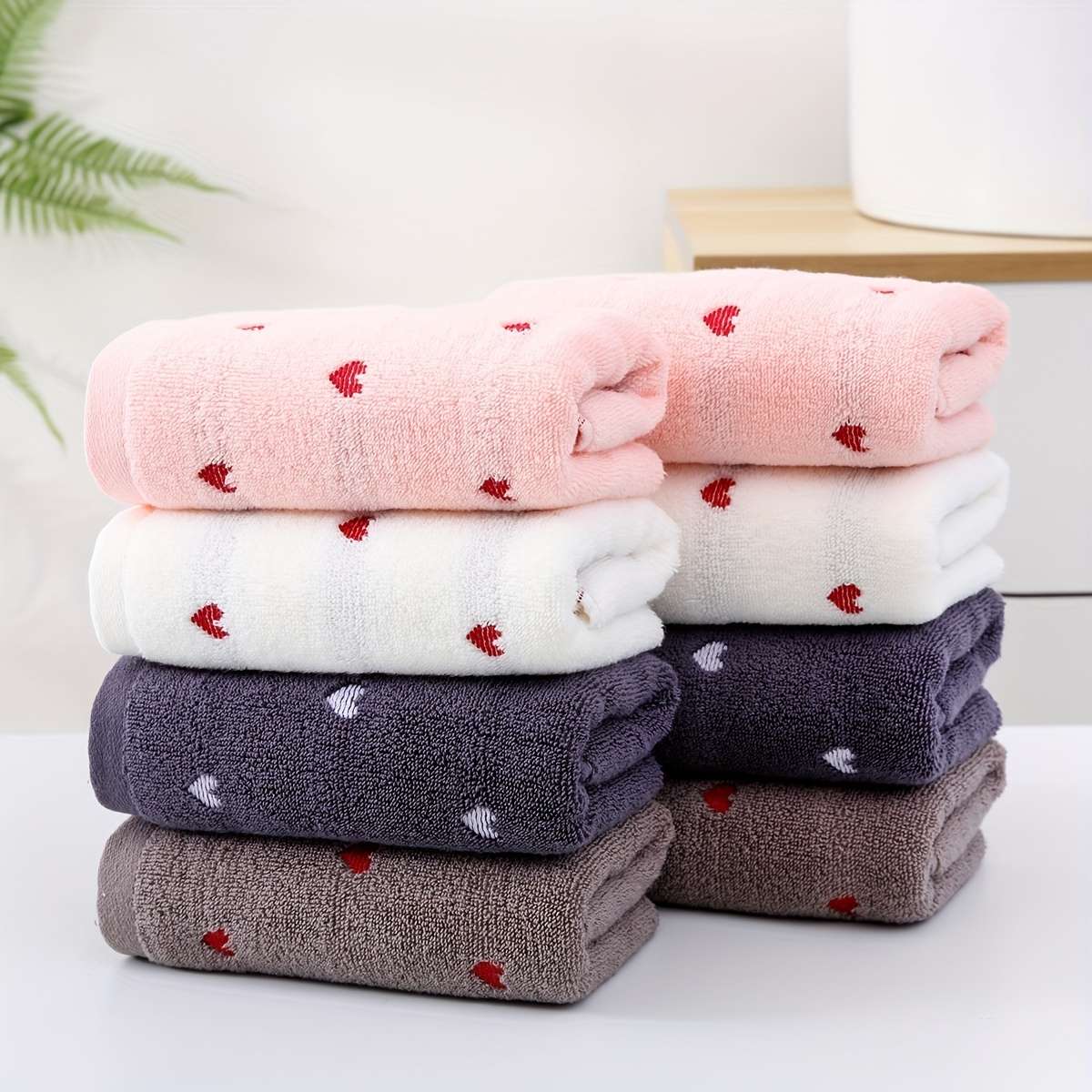 Towel Color 2Pcs Coffee  White