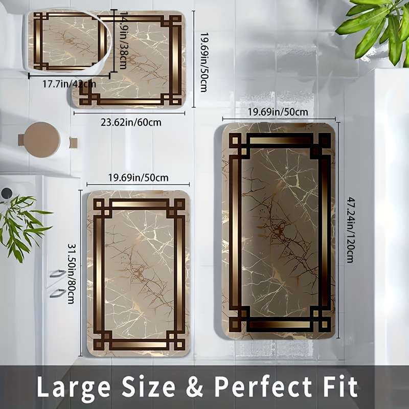 Floor Mats Items 4 Piece Bathroom Set