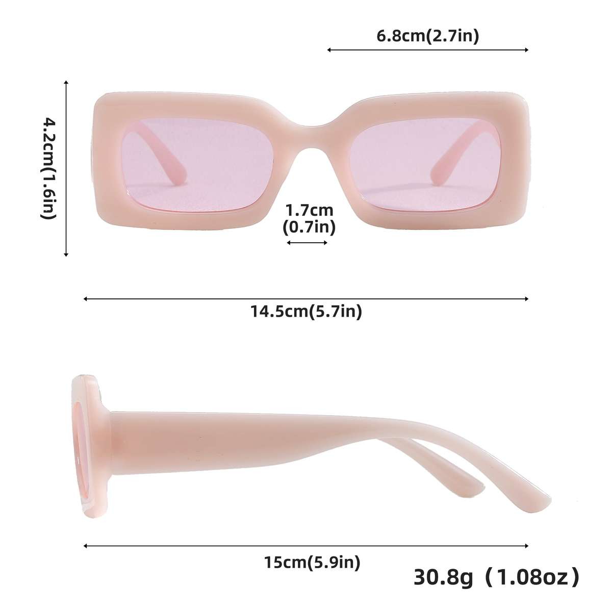 Glasses Color 3398 5F Translucent Powder5F Jelly Powder