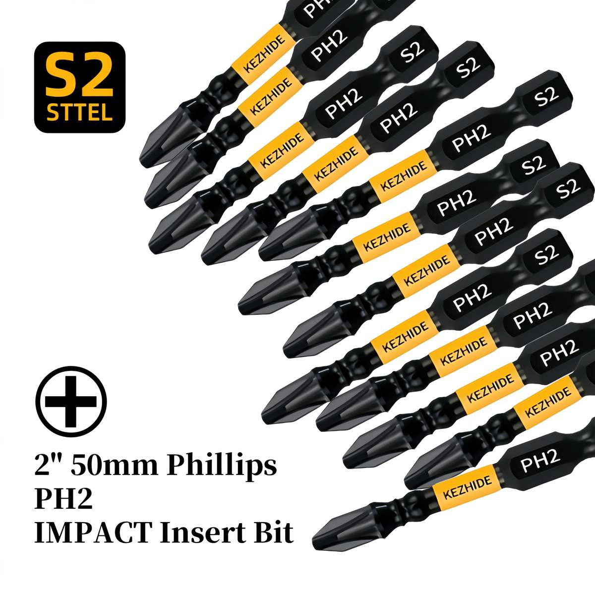 Screwdriver Bit Tool Set Model 50Mmph2 Quantity 5Pcs