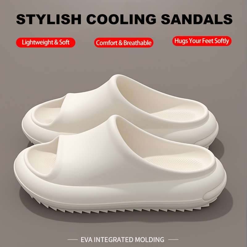 Men Slippers Summer Style Black Size Uk 4.5 To 5