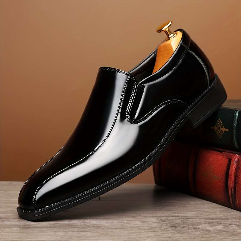 Mens Leather Shoes Color Black Sizeuk 5.5