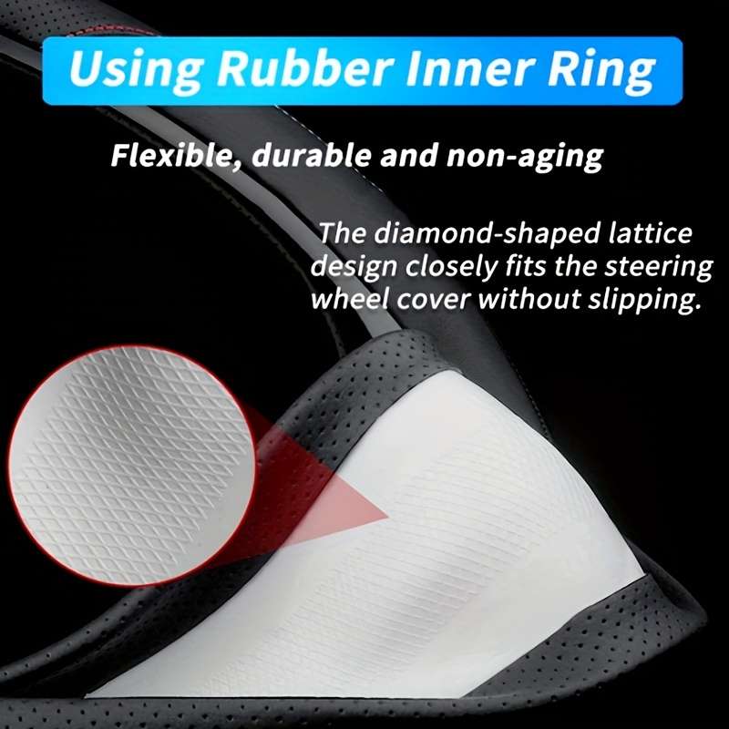 Car Steering Wheel Cover Black Red   Car Steering Wheel Cover