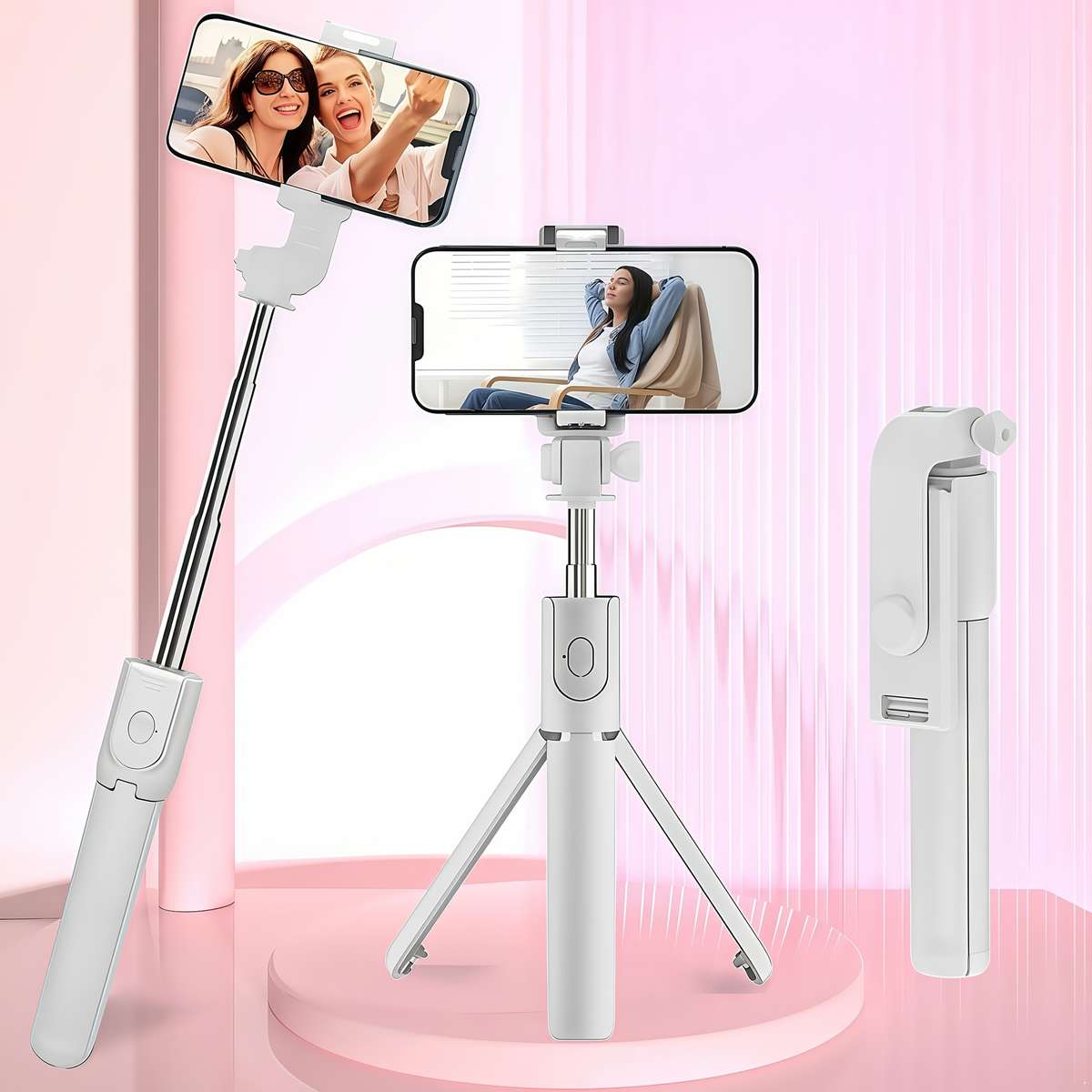 Phone Stand Color 69In1.7M With Rotating Grip Photography Tripod