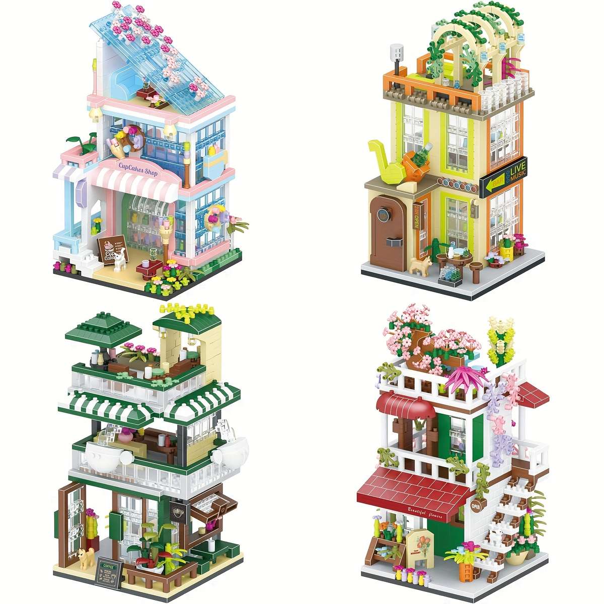 Building Toy Architectural Model Toy Set Model Cake Shop