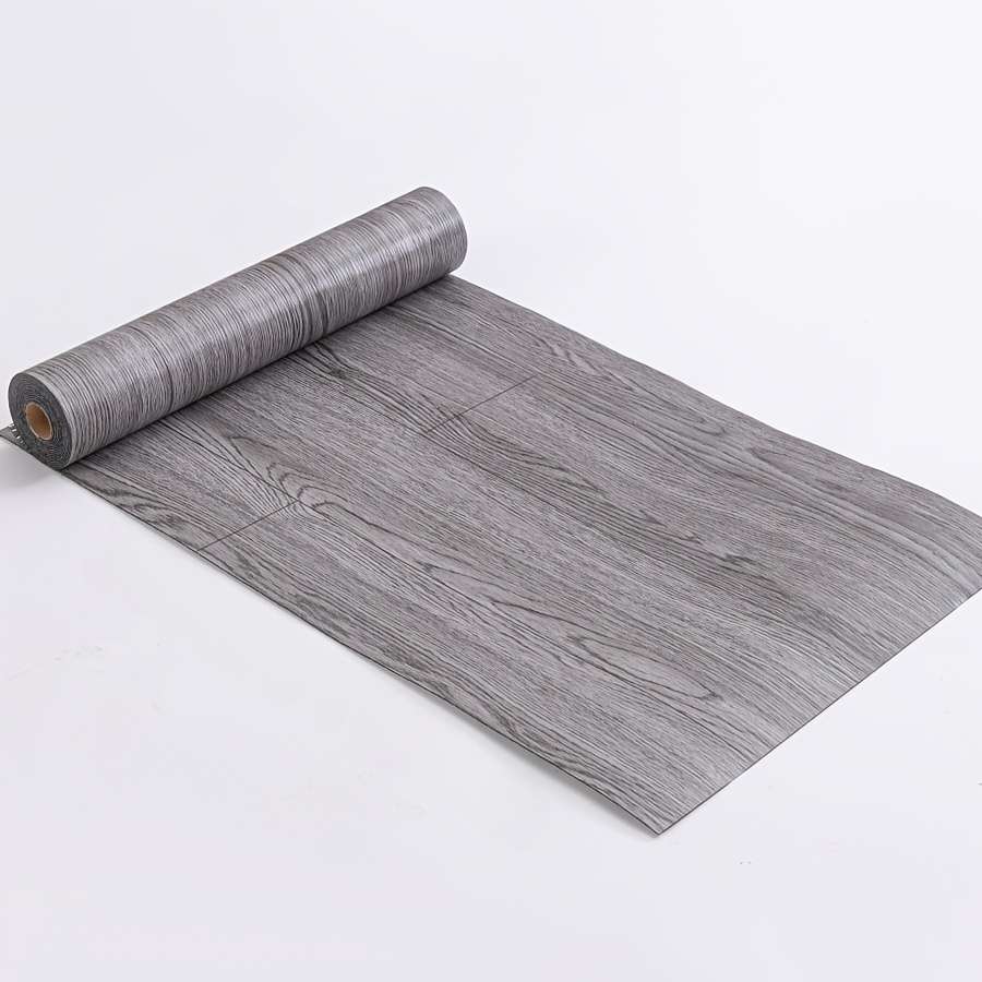 Self Adhesive Floor Stickers Dark Gray Wood Grain 3Rolls