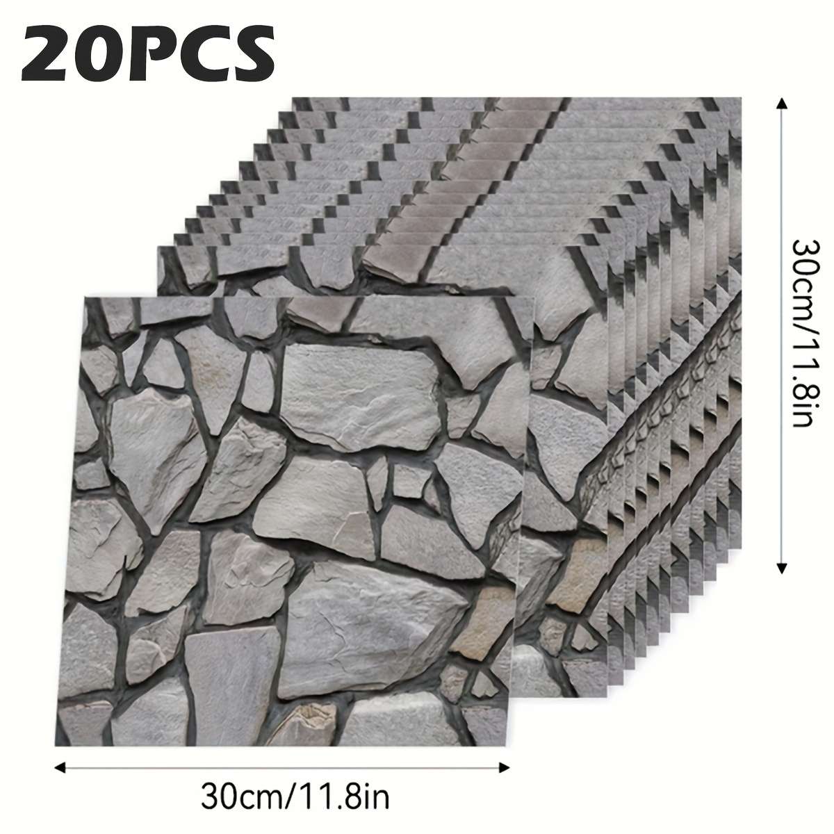 Wall Stickers Color Gray Stone Quantity80Pcs Paper Box Packaging