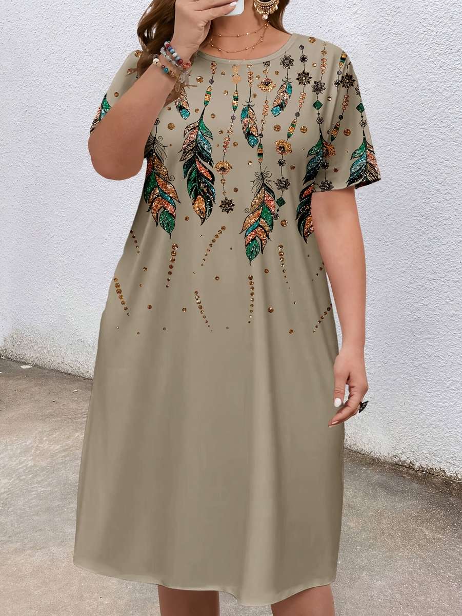 Women S Dress Color Khaki Size 5Xl