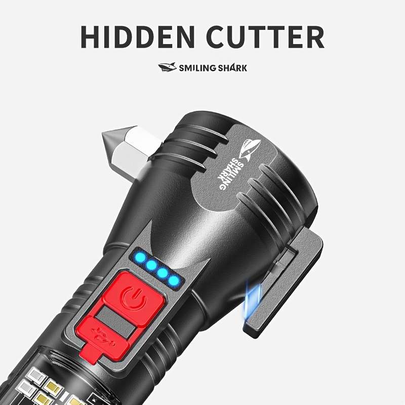 Professional Smiling Shark Emergency Torch Light Rechargeable Solar Travel