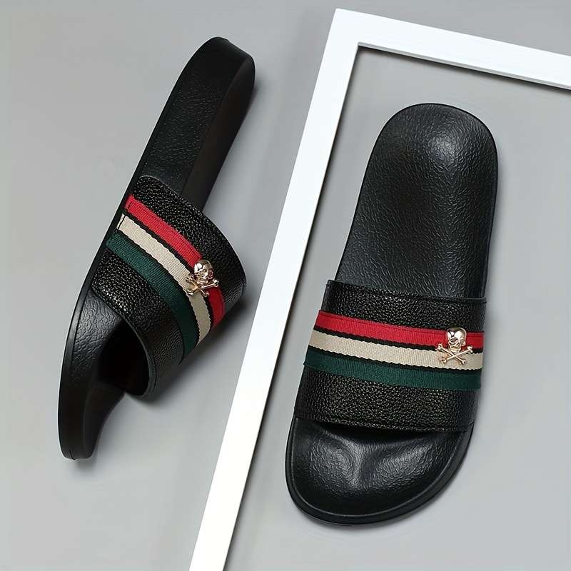 Men Slippers Summer Style White Size Uk 7