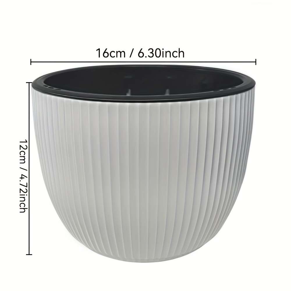 Flowerpot Color White 2 Piece Outer Basin  2 Piece Inner Basin