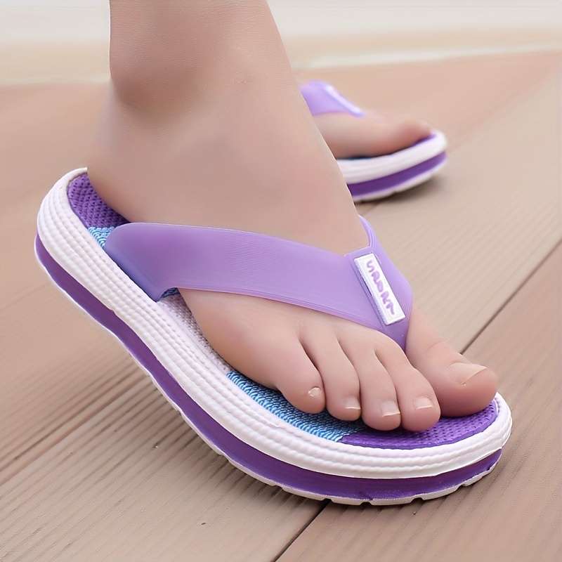 Ladies Summer Flip Flops Blue Uk 7
