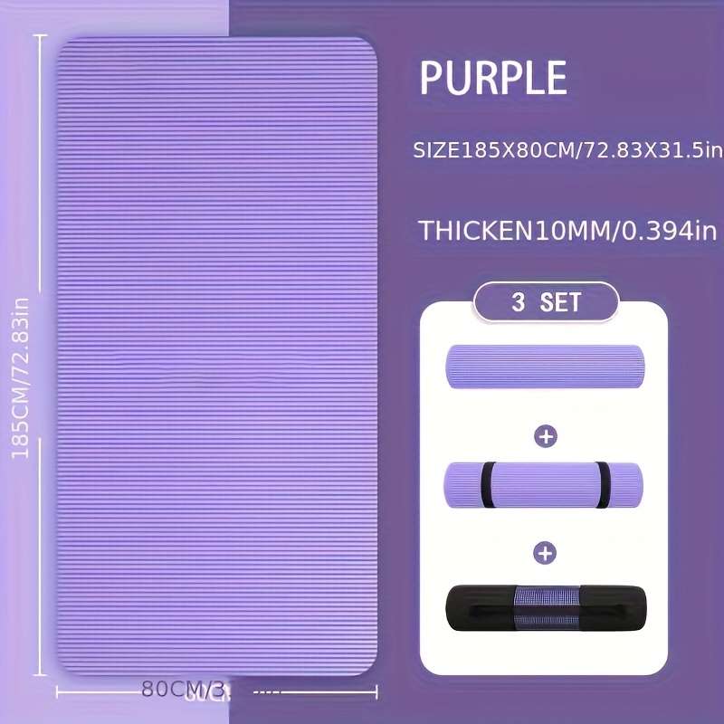 Yoga Mat Purple Size 185Cm 80Cm 1.0Cm
