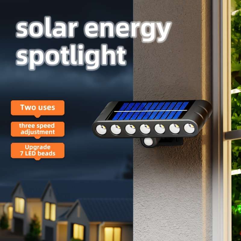 Solar Emergency Lights Model Solar Spotlight Cool White Light With 7 Led Beads Quantity