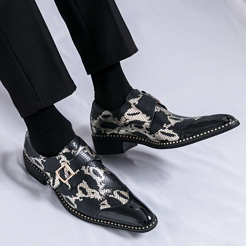 Mens Leather Shoes Color Black Sizeuk 7