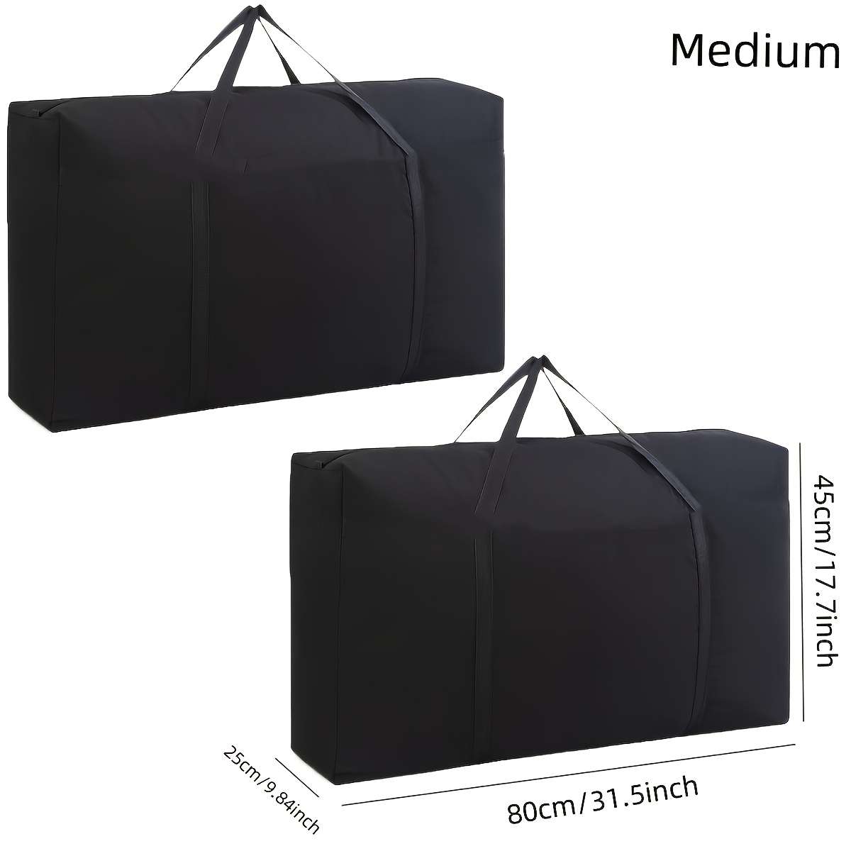 2Pcs Set 2 Moving Totes Packing Supplies Storage Tote Black Mediumx