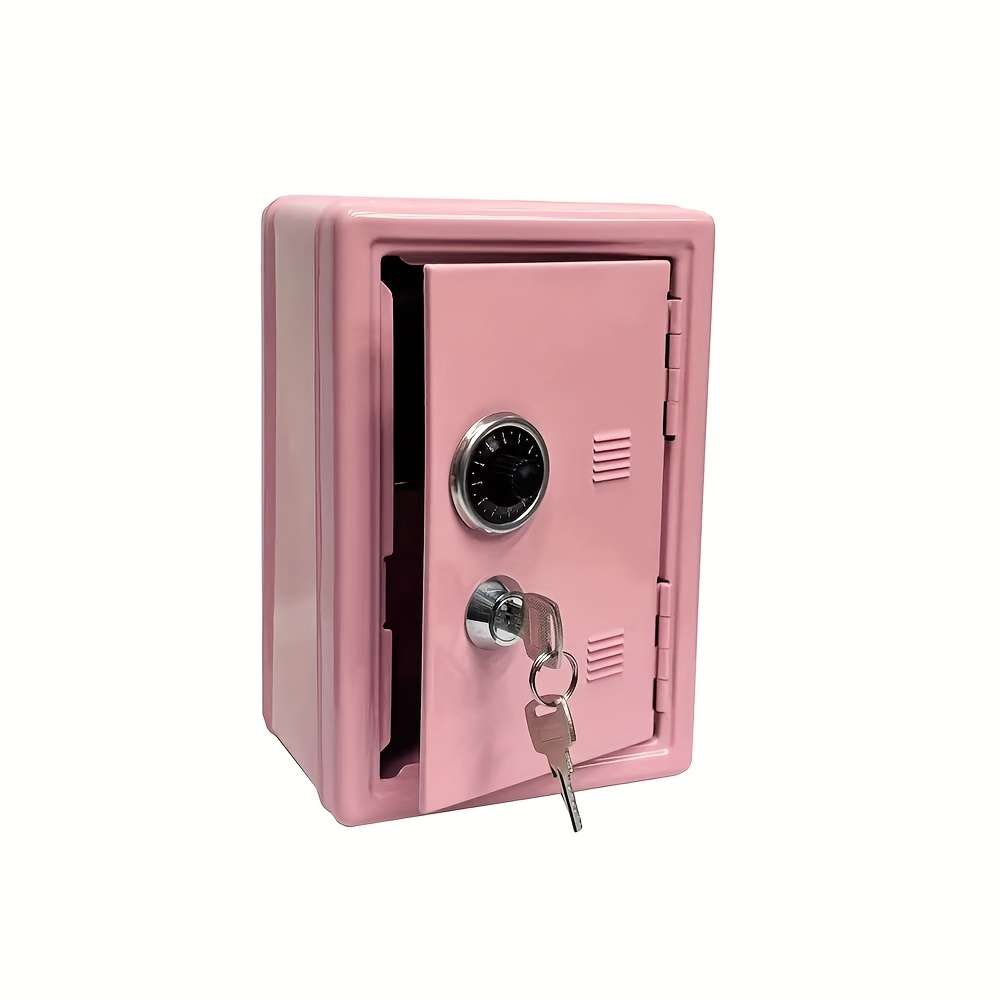 Modern Mini Metal Box With Combination Lock Key Portable Locking Container For