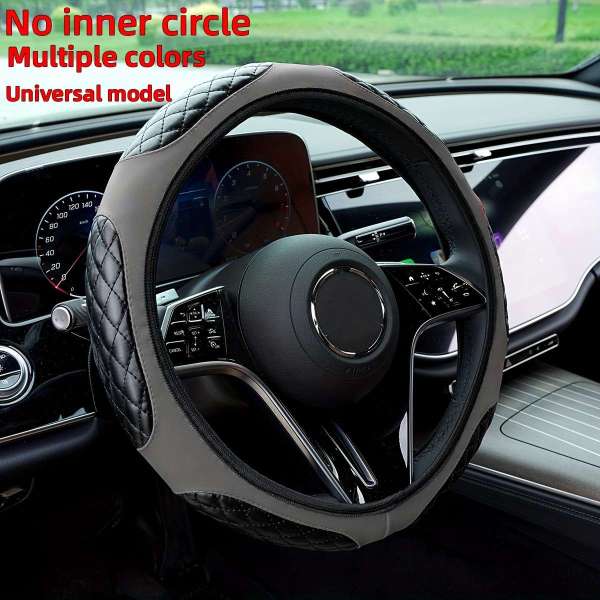 Car Steering Wheel Cover Deep Grey