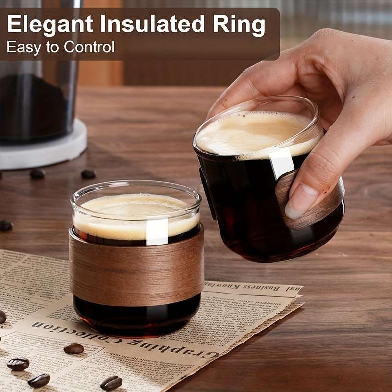 Water Cup Quantity Two High Transparency Borosilicate Glass Cups